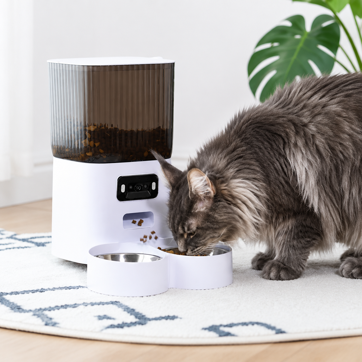 Comedero Automático Inteligente de 5L para Gatos y Perros con Cámara HD