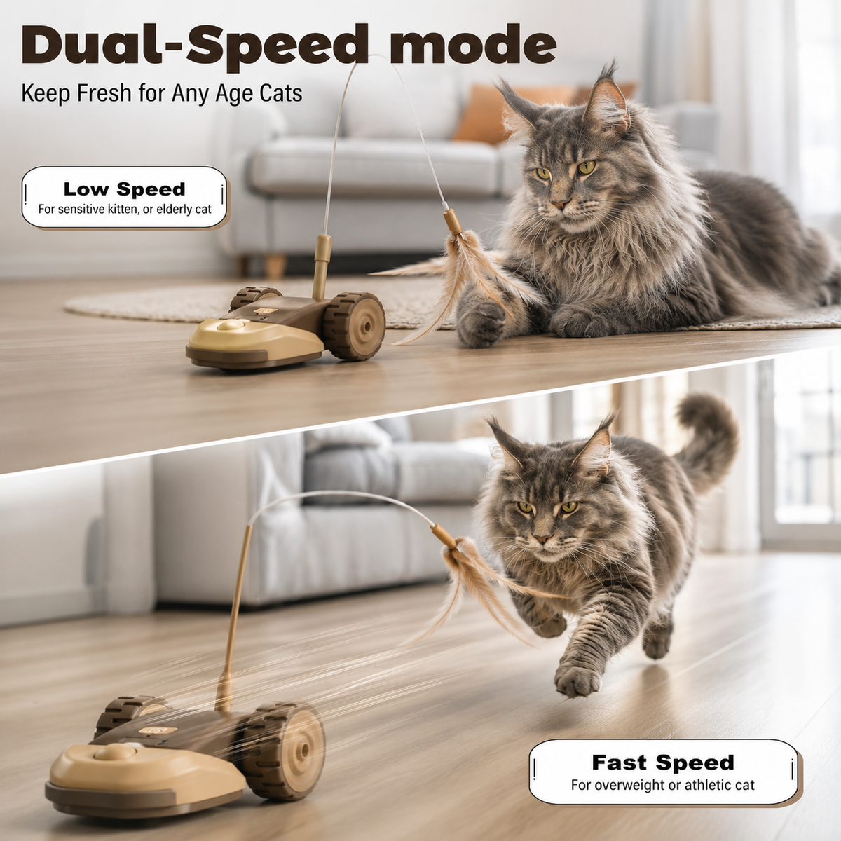Juguete Inteligente Interactivo para Gatos con Movimiento Automático