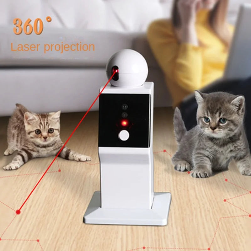 Robot Inteligente con Láser Automático para Gatos Recargable