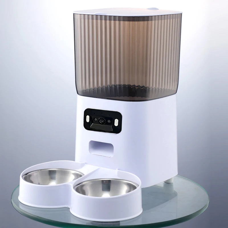 Comedero Automático Inteligente de 5L para Gatos y Perros con Cámara HD