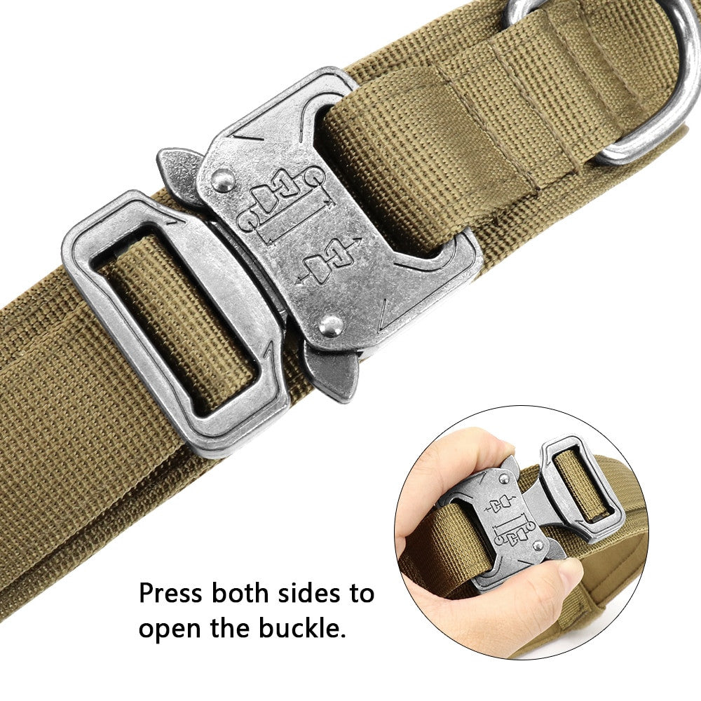 Military Tactical Dog Collar & Leash